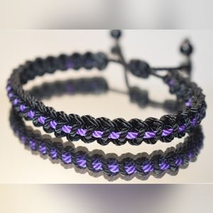 Domestic violence awareness bracelet, adjustable support bracelet, handmade, DV